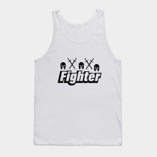 Fighter artistic fun typography design Tank Top